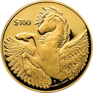 British Virgin Islands / Gold Ounce 2022 Pegasus - reverse photo