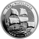 Silver Five Ounces 2020 The Mayflower: Photo Coin, British Virgin Islands, Silver Five Ounces 2020 The Mayflower / thumbnail