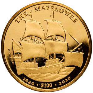 British Virgin Islands / Gold Ounce 2020 The Mayflower - reverse photo