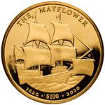 Gold Ounce 2020 The Mayflower: Photo Coin, British Virgin Islands, Gold Ounce 2020 The Mayflower / thumbnail
