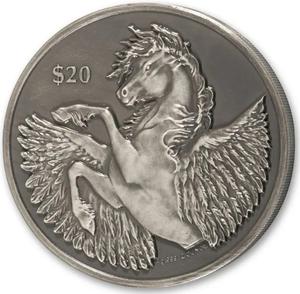British Virgin Islands / Silver Two Ounces 2018 Pegasus Antique - reverse photo