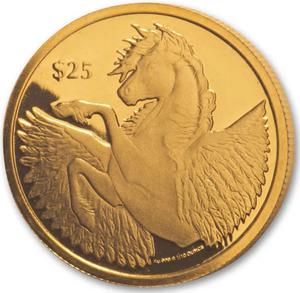 British Virgin Islands / Gold Tenth-Ounce 2018 Pegasus, Bullion - reverse photo