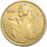 British Virgin Islands / Gold Ounce 2022 Pegasus / 5th anniversary privy mark - reverse photo