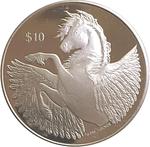 British Virgin Islands / Silver Ounce 2018 Pegasus, Proof - reverse photo
