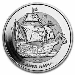 British Virgin Islands / Silver Ounce 2022 Santa Maria - reverse photo