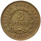 Threepence, Tin Brass: Photo Proof Coin - 3 Pence, British West Africa, 1925