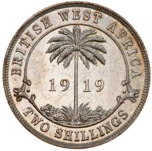 British West Africa / Two Shillings, Silver - reverse photo