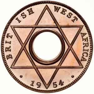 British West Africa / One-tenth Penny (Bronze, Elizabeth II) - reverse photo