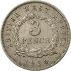 Threepence 1938: Photo Coin, British West Africa, George VI, 3 Pence, 1938 / thumbnail