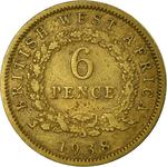 Sixpence 1938: Photo Coin, British West Africa, 6 Pence 1938 / thumbnail