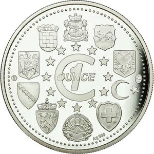 Bulgaria / One Ounce Silver - reverse photo