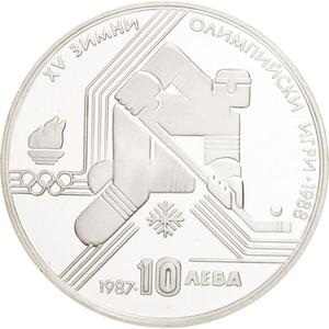 Bulgaria / Ten Leva 1987 Winter Olympics - reverse photo