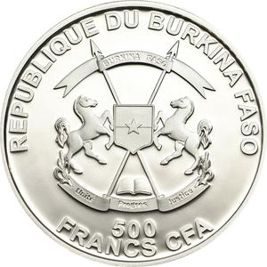 Burkina Faso / Silver Half Ounce 2013 Lilac-breasted Roller - obverse photo