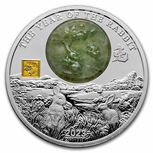 Burundi / Silver Two Ounces 2023 Year of the Rabbit - reverse photo