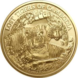 Cambodia / Gold Ounce 2024 Lost Tigers of Cambodia - reverse photo