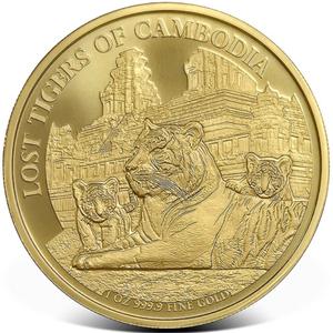 Cambodia / Gold Ounce 2025 Lost Tigers of Cambodia - reverse photo