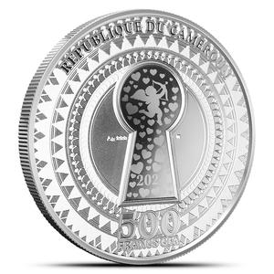 Cameroon / Five Hundred Francs Silver 2024 Key of Love - obverse photo