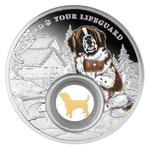 Silver Ounce 2021 St Bernard Dog: Photo Coin, Cameroon, Silver Ounce 2021 St Bernard Dog / thumbnail