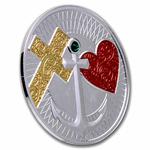 Silver Ten Grams 2022 Faith, Hope, Love: Photo Coin, Cameroon, Silver Ten Grams 2022 Faith, Hope, Love / thumbnail