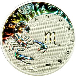 Cameroon / Silver Half Ounce 2010 Zodiac - Scorpius - reverse photo
