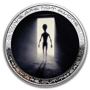Cameroon / Silver Ounce 2025 Alien in Door - reverse photo