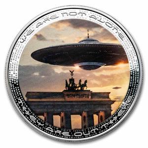 Cameroon / Silver Ounce 2025 UFO Above Berlin - reverse photo