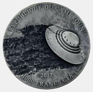 Cameroon / Silver Three Ounces 2017 Roswell Incident - obverse photo
