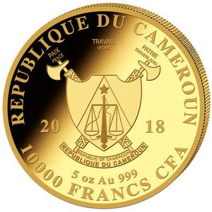 Cameroon / Gold Five Ounces 2018 Big Five - Elephant - obverse photo