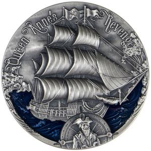 Cameroon / Two Ounces Silver 2019 Queen Anne’s Revenge - reverse photo