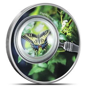 Cameroon / Five Hundred Francs Silver 2024 Papilio Machaon Butterfly - reverse photo