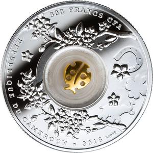 Cameroon / Five Hundred Francs 2016 Good Luck - Ladybugs - obverse photo