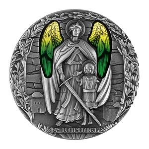 Cameroon / Silver Two Ounces 2022 Archangel Raphael - reverse photo
