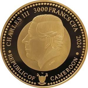 Cameroon / Gold Ounce 2024 Native Americans - Feathers - obverse photo