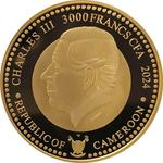 Gold Ounce 2024 Native Americans - Feathers: Photo 2024 Republic of Cameroon 1 oz Gold Coin - Native Americans - Feathers / thumbnail