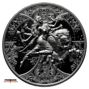 Cameroon / Silver Ounce 2024 Hindu Goddess - Durga - reverse photo