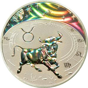 Cameroon / Silver Half Ounce 2010 Zodiac - Taurus - reverse photo