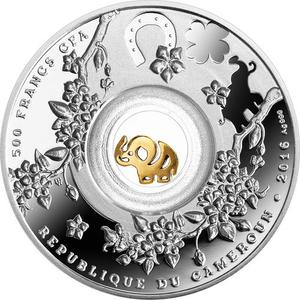 Cameroon / Five Hundred Francs 2017 Good Luck - Elephants - obverse photo