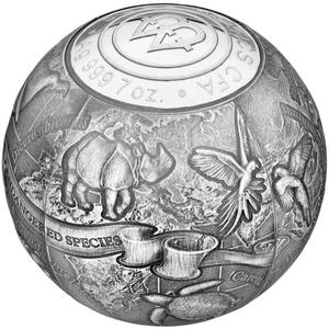 Cameroon / Seven Ounces Silver 2017 S.O.S. To The World - reverse photo