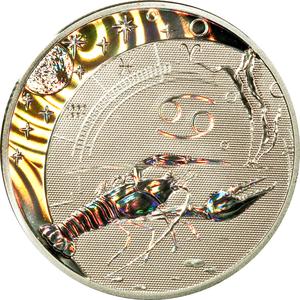 Cameroon / Silver Half Ounce 2010 Zodiac - Cancer - reverse photo