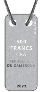 Cameroon / Five Hundred Francs 2022 Year of the Tiger - Pendant - obverse photo