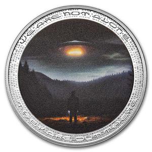 Cameroon / Silver Ounce 2025 UFO and Human - reverse photo