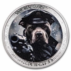 Cameroon / Silver Ounce 2025 AI·NIMALS - Dog Police - reverse photo