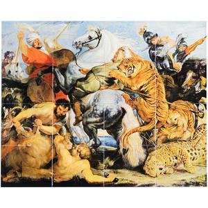 Cameroon / Five Thousand Francs 2016 16-Coin Set Tiger Hunt - reverse photo