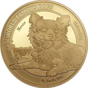 Cameroon / Gold Ounce 2023 World Famous Dogs - Chihuahua - reverse photo
