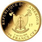 Gold Ounce 2017 Big Five - Leopard: Photo Coin, Cameroon, Gold Ounce 2016 Big Five - Leopard / thumbnail