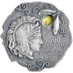 Cameroon / One Ounce Silver 2017 Owl of Athena - obverse photo