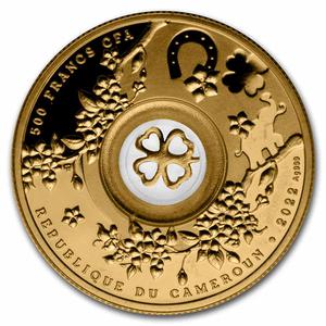 Cameroon / Silver Half Ounce 2022 Lucky Seven - Four-Leaf Clover - obverse photo