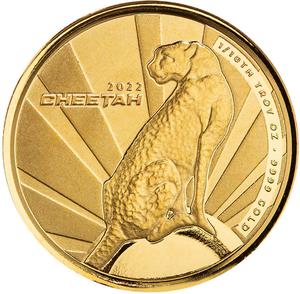Cameroon / Gold Tenth-Ounce 2022 Cheetah - reverse photo