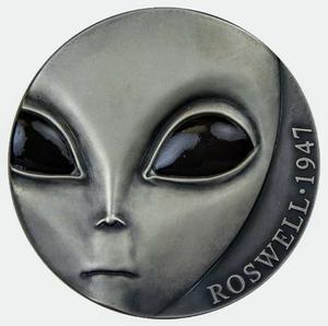 Cameroon / Silver Three Ounces 2017 Roswell Incident - reverse photo