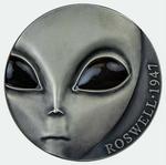 Silver Three Ounces 2017 Roswell Incident: Photo Coin, Cameroon, Silver Three Ounces 2017 DC Comics - Superman / thumbnail